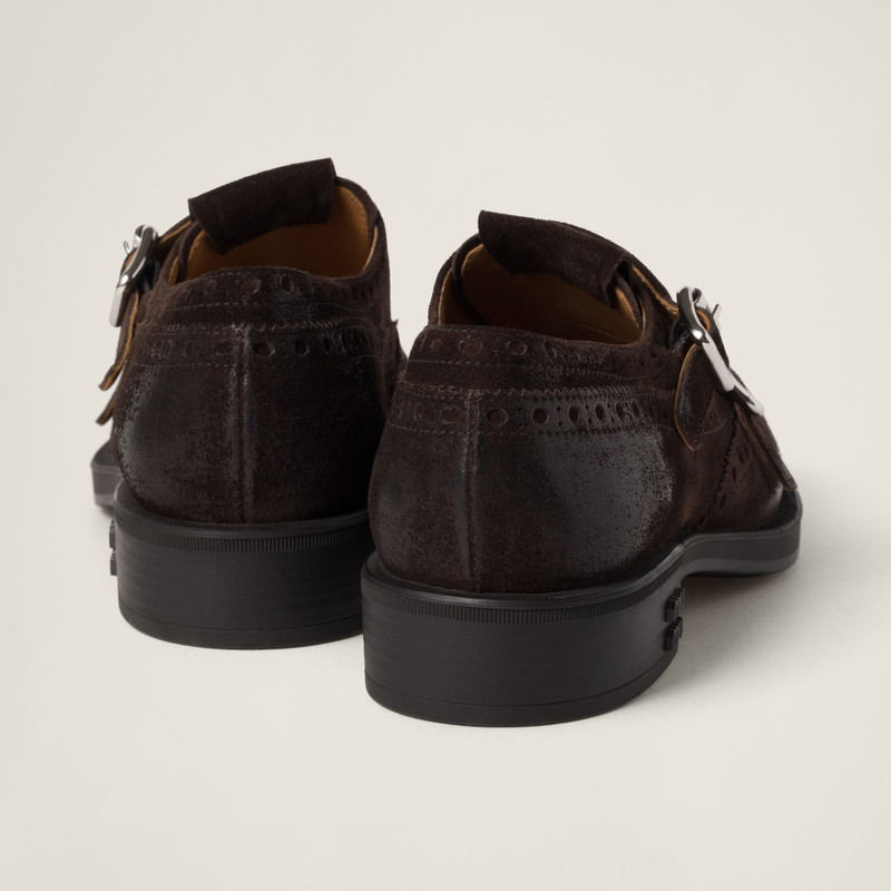 Miu Miu Church's X Miu Miu suede monk strap brogues outlook