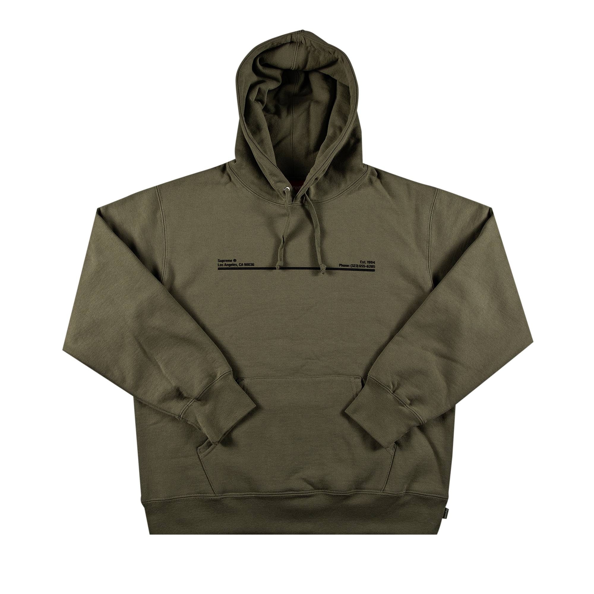 Supreme Shop Hooded Sweatshirt - Los Angeles 'Light Olive' - 1