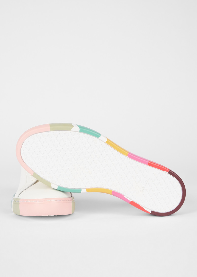 Paul Smith Women's White Leather 'Swirl' Sole 'Lapin' Trainers outlook