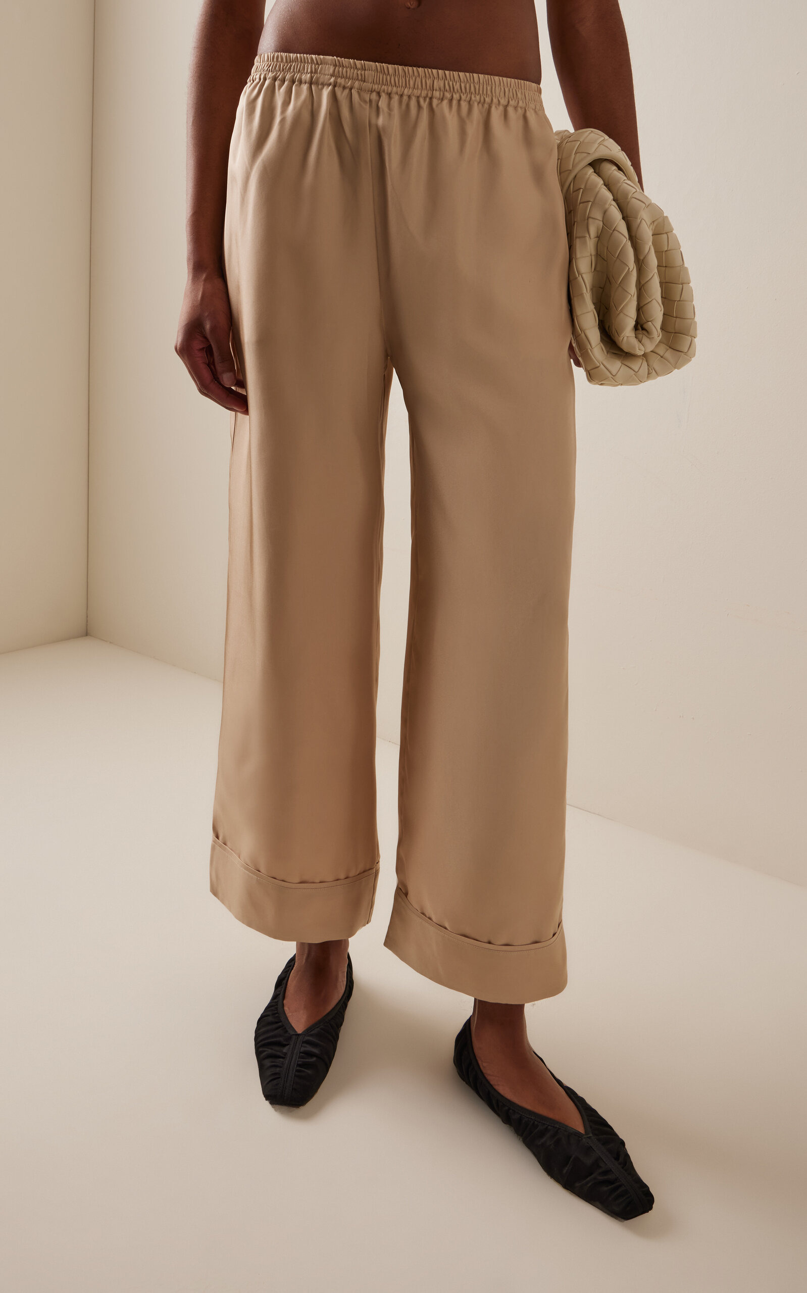 The Brescia Silk Trousers neutral - 3