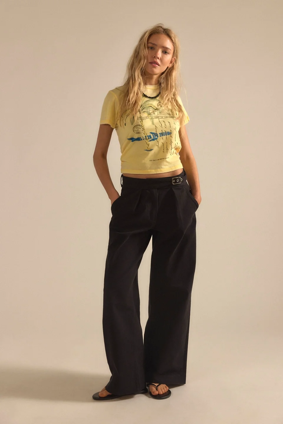 Buckle Up Wide-Leg Trousers - 1
