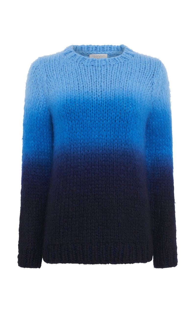 Pallas Knit Sweater in Dip Dye Sky Blue Welfat Cashmere - 1