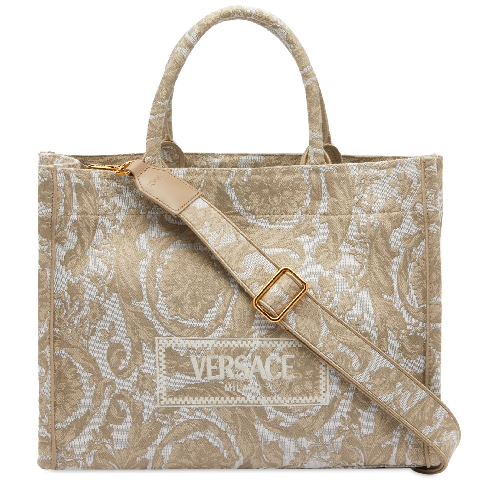 Versace Large Tote In Embroidery Jacquard - 1