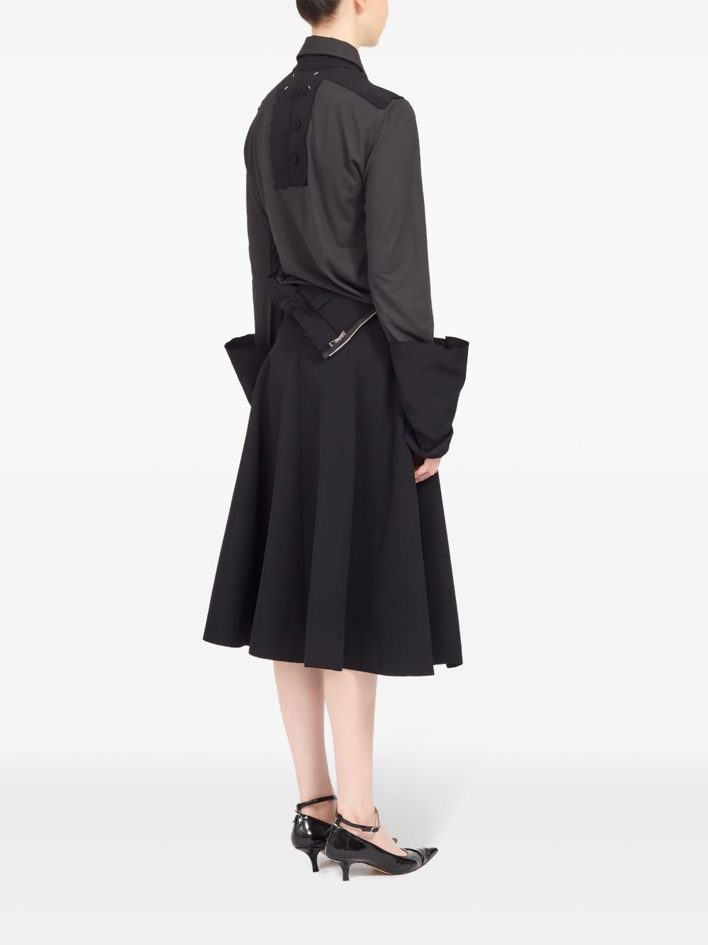 panelled midi dress - 4