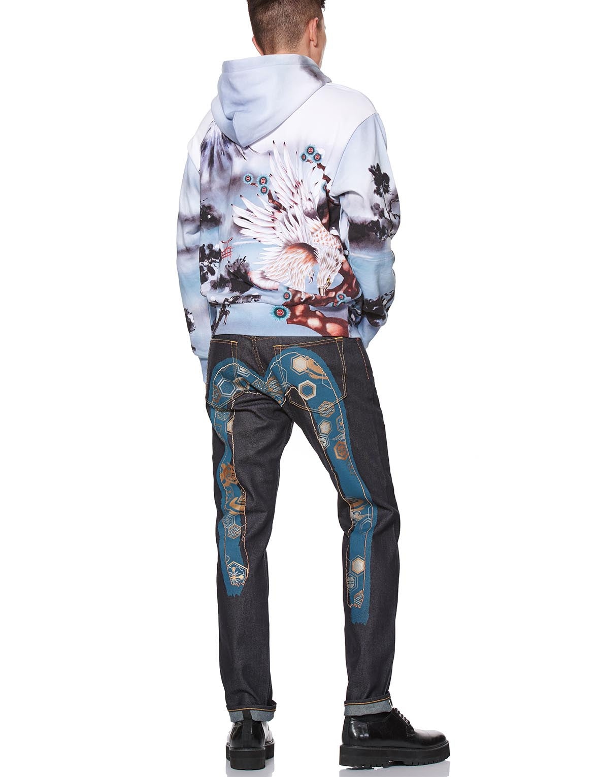 Allover Mountain and Taka Print Hoodie - 6