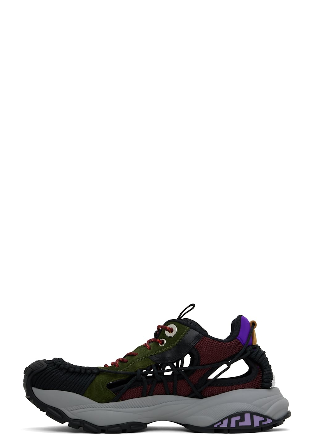 Khaki & Burgundy Mercury M_VS_01 Sneakers - 3