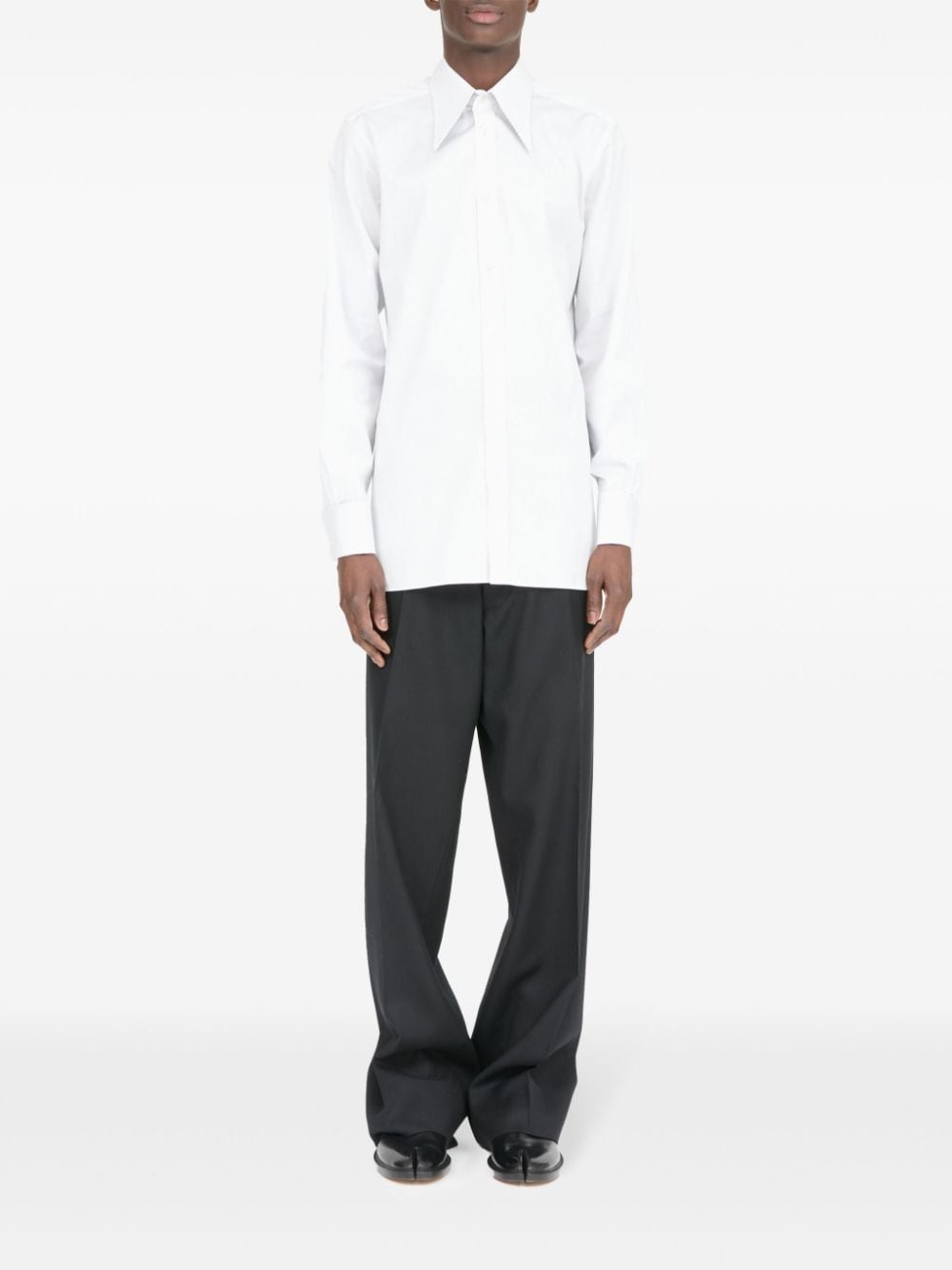 pinstripe cotton poplin shirt - 2