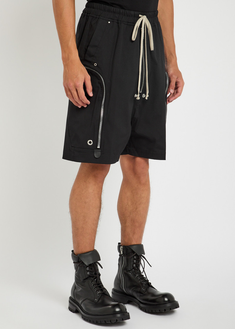 Rick Owens Rick Owens Bauhaus Bela Stretch-cotton Shorts outlook