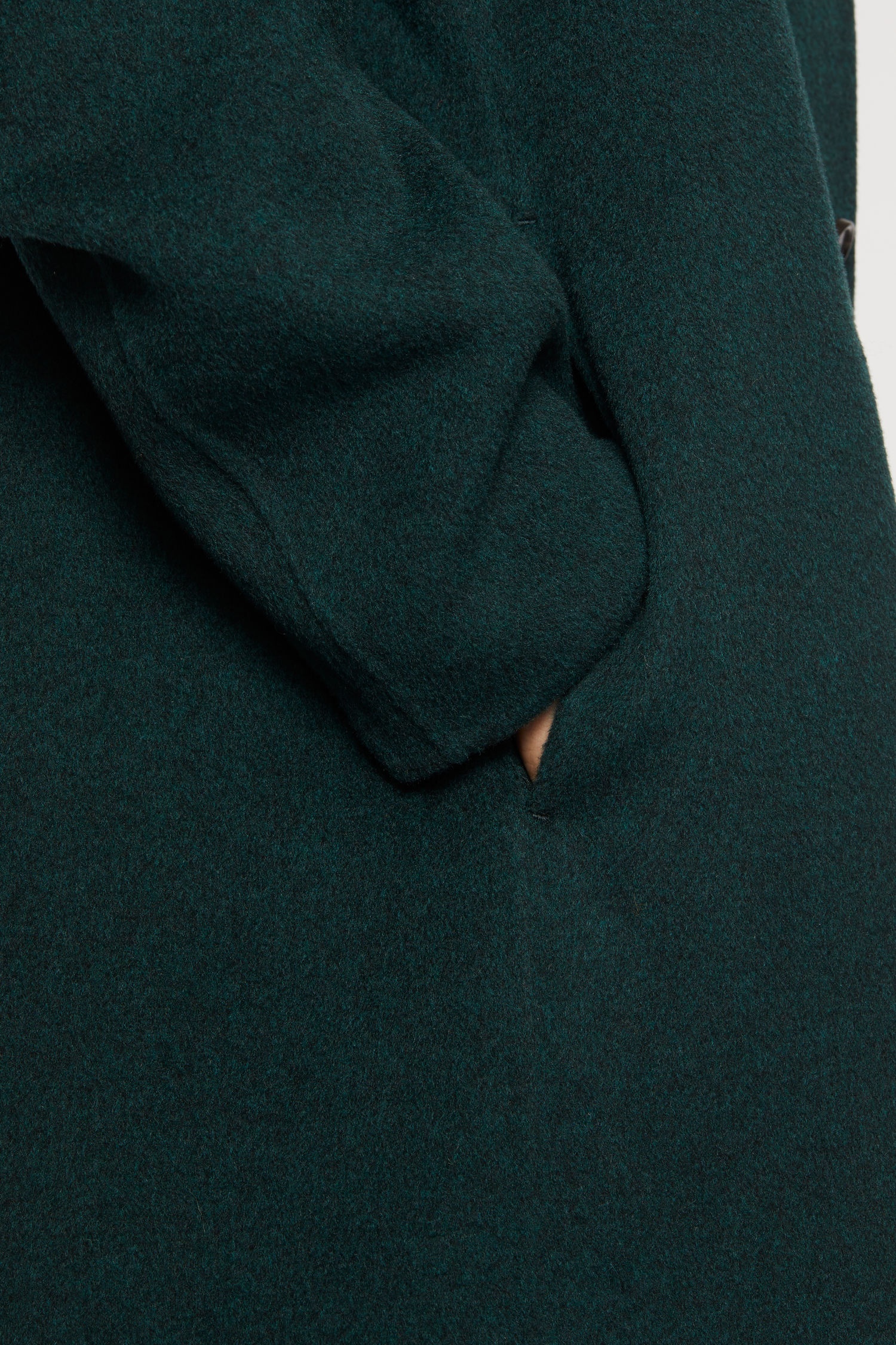 Double-faced wool coat forest green - 7