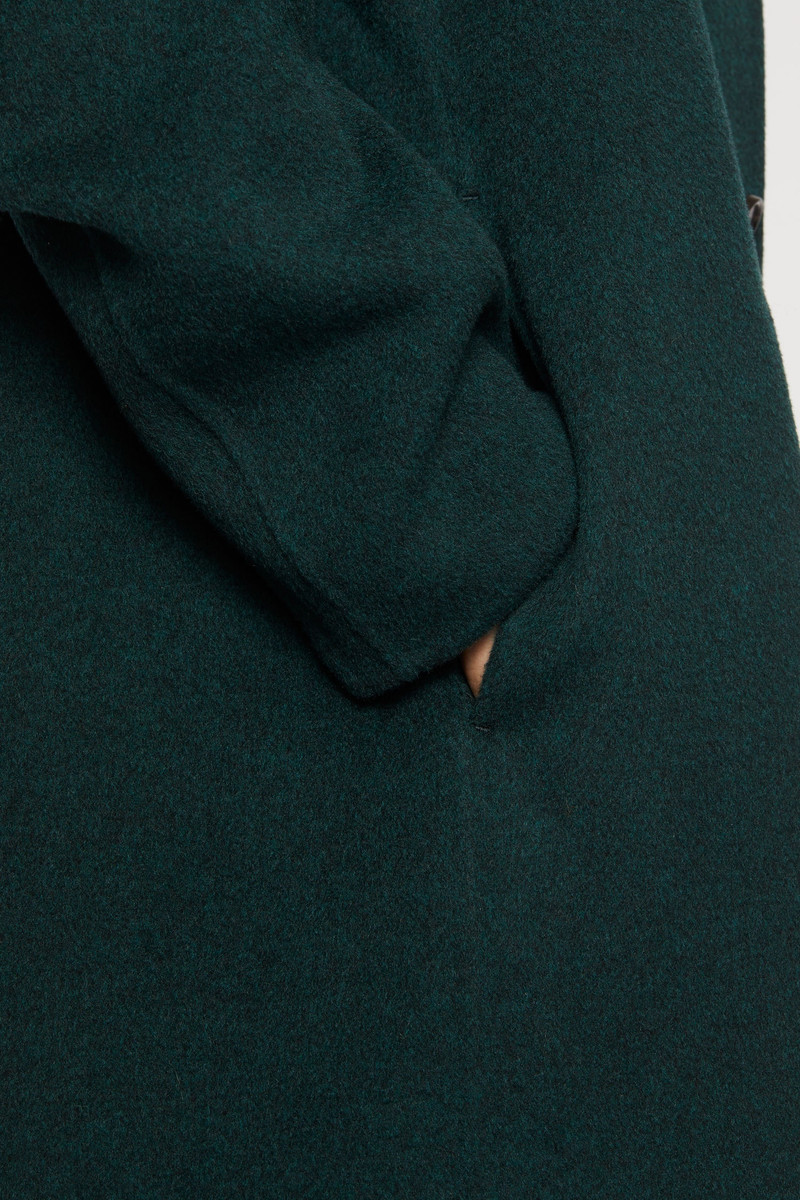 Double-faced wool coat forest green 7