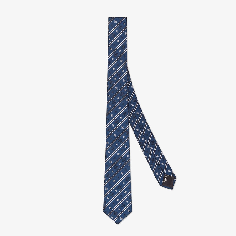 Blue silk tie 1