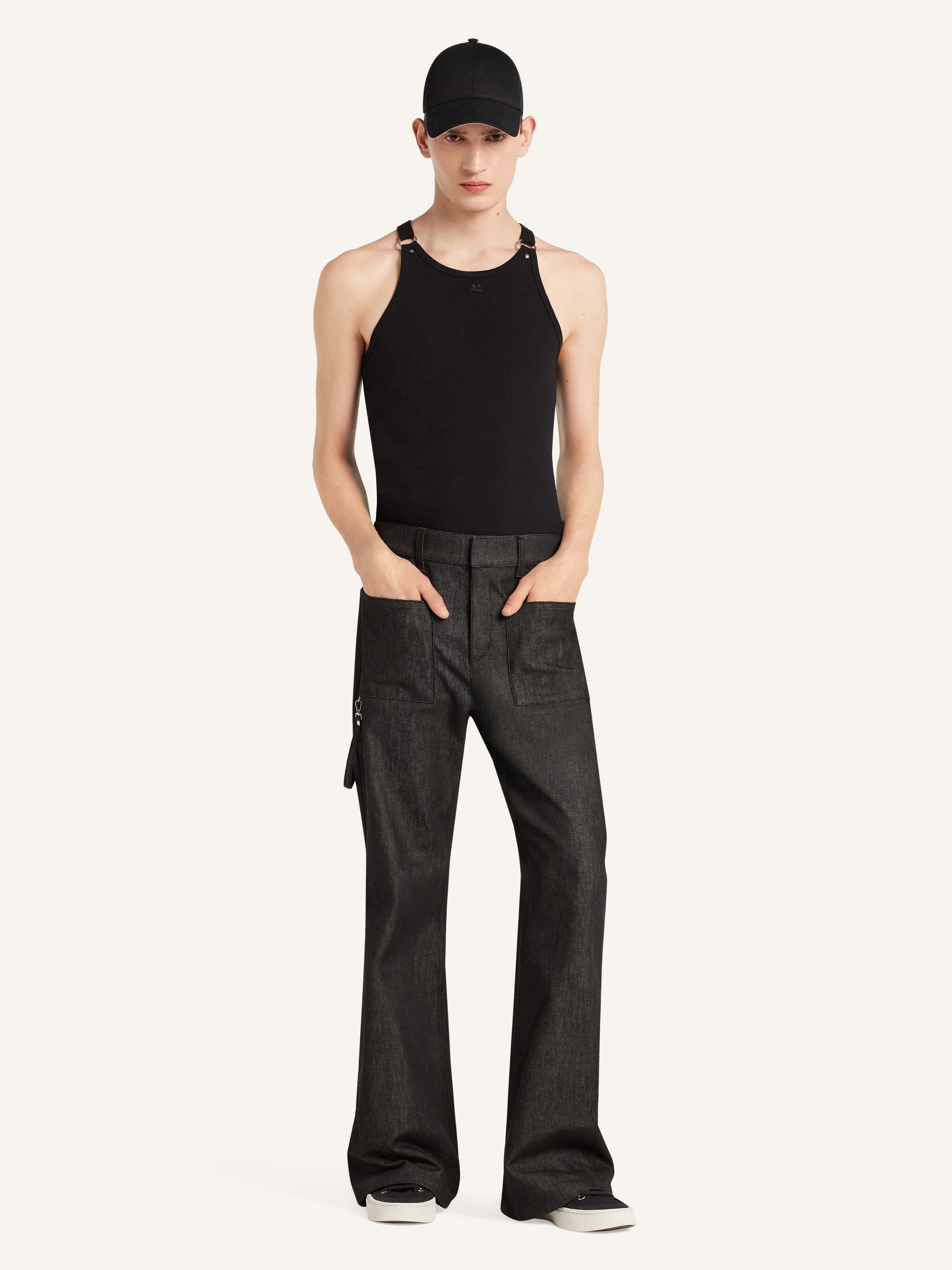 2-POCKET DENIM PANTS - 2