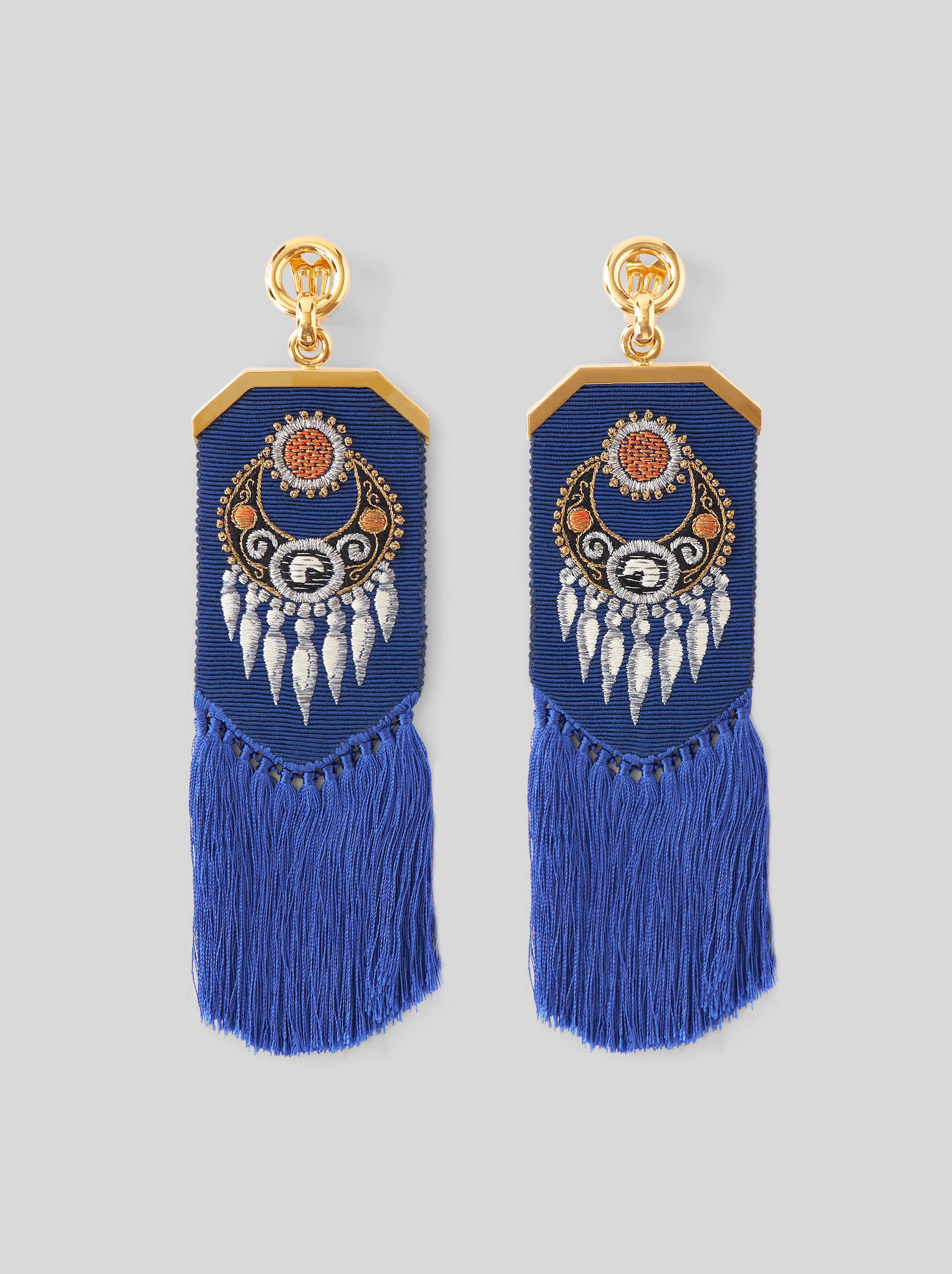 FRINGED PENDANT EARRINGS - 1