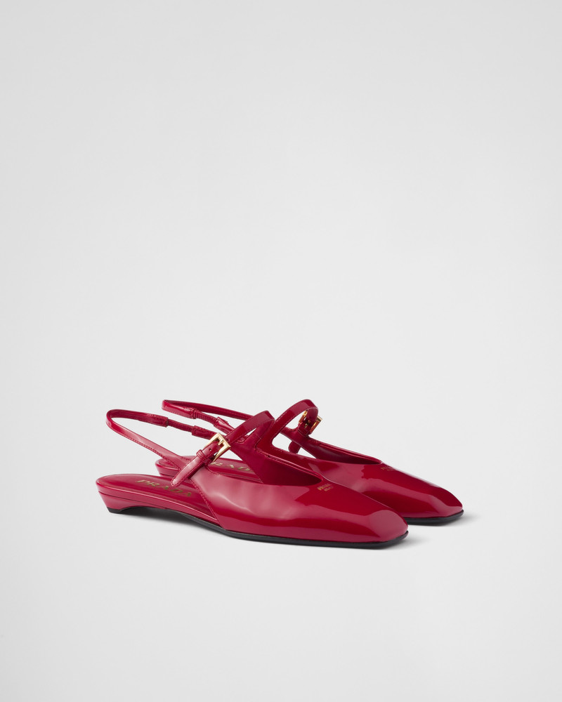 Patent leather slingback ballerinas - 1