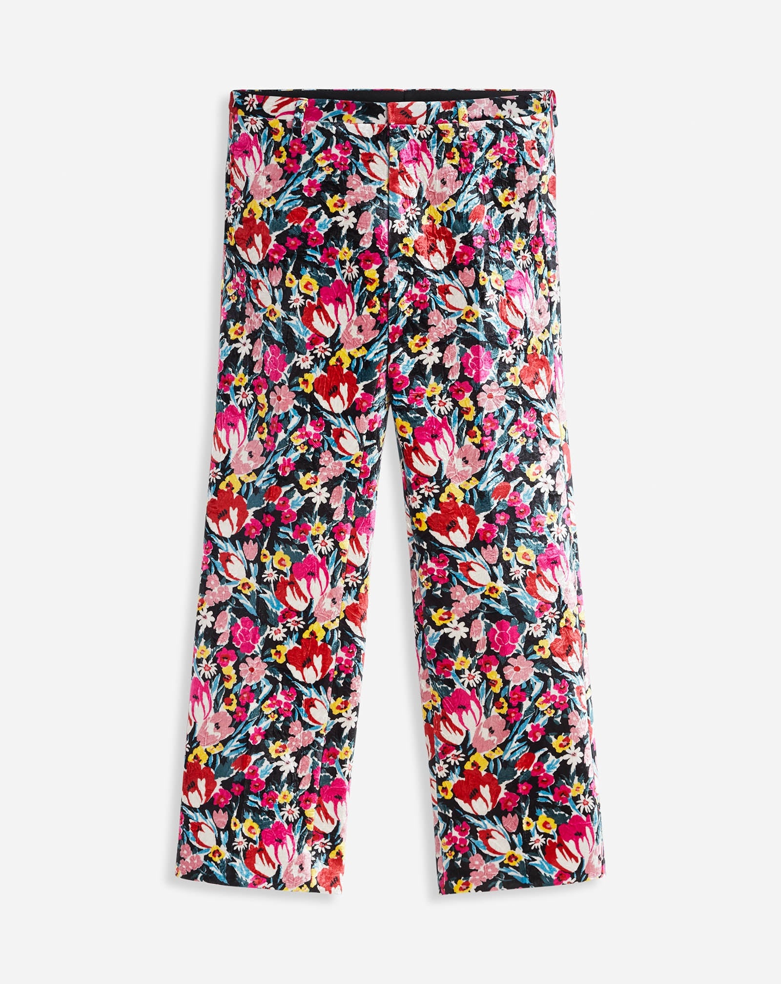 STRAIGHT PANTS WITH TULIP PRINT - 1