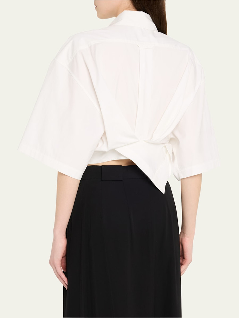 JANE/WADE Flip Draped Cotton Top outlook