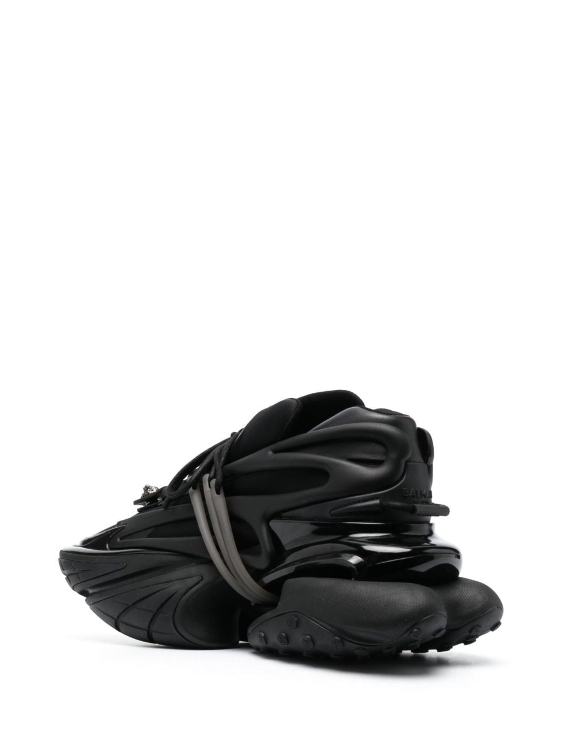 Black Unicorn Leather Sneakers - 3