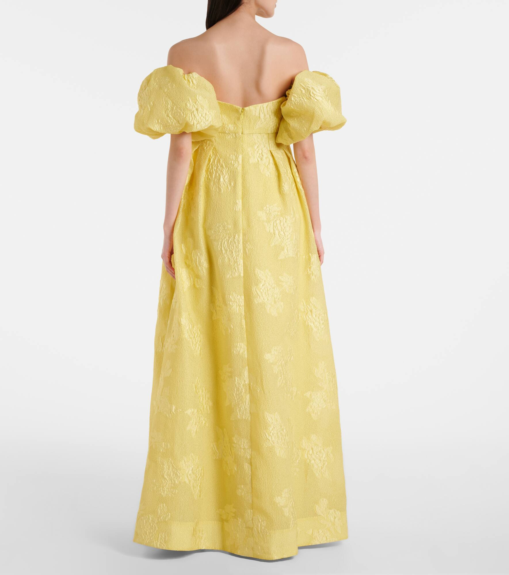 Benette off-shoulder brocade gown - 3