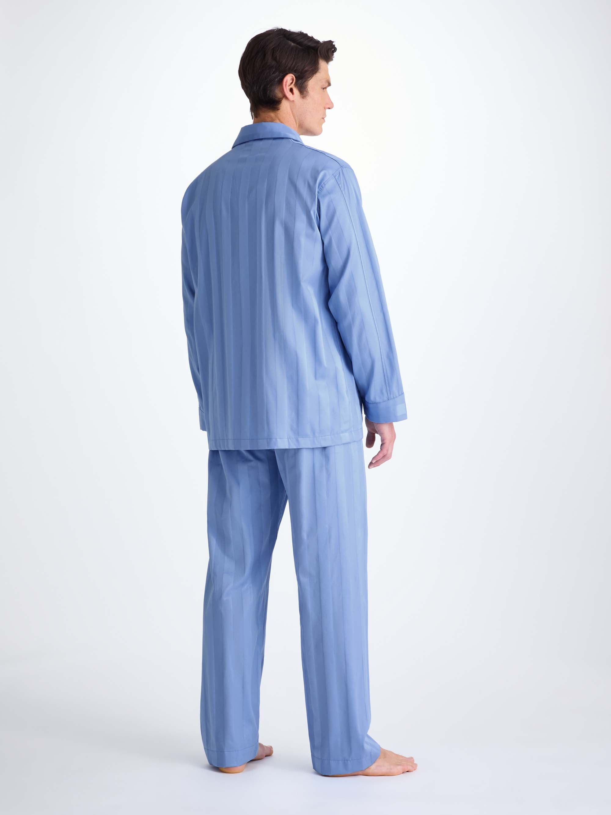 Men's Classic Fit Pyjamas Lingfield Cotton Satin French - 4