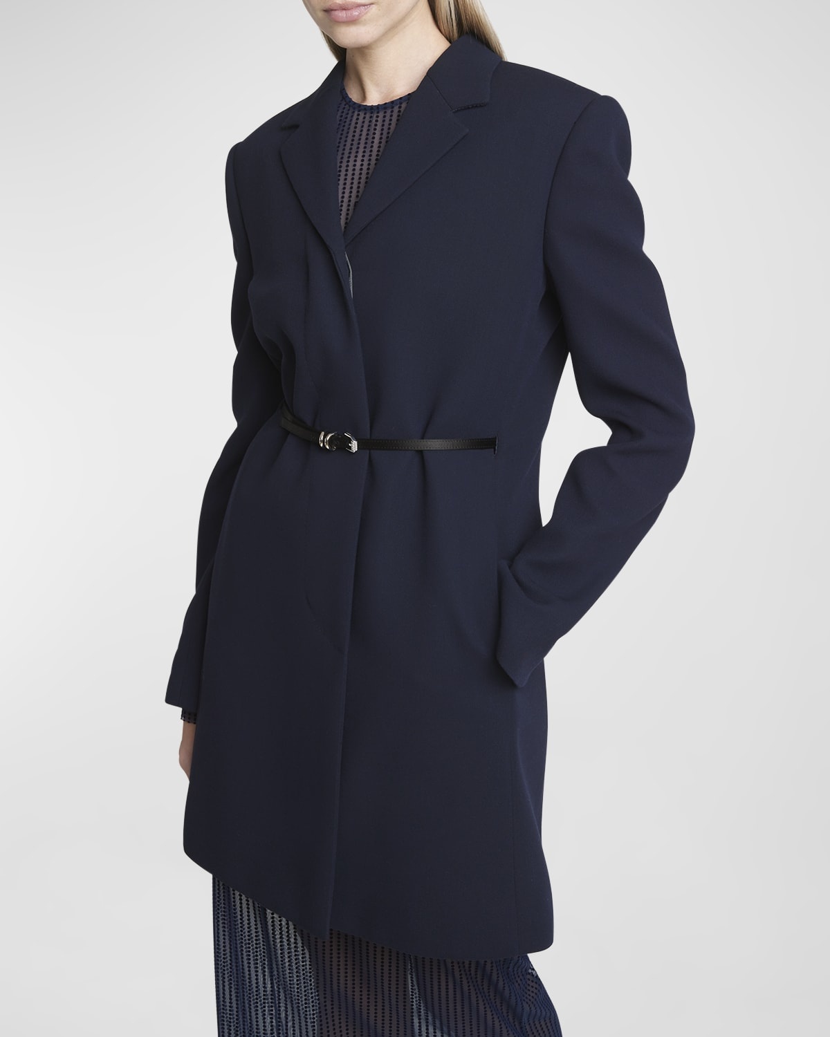 Belted Virgin Wool Coat - 7