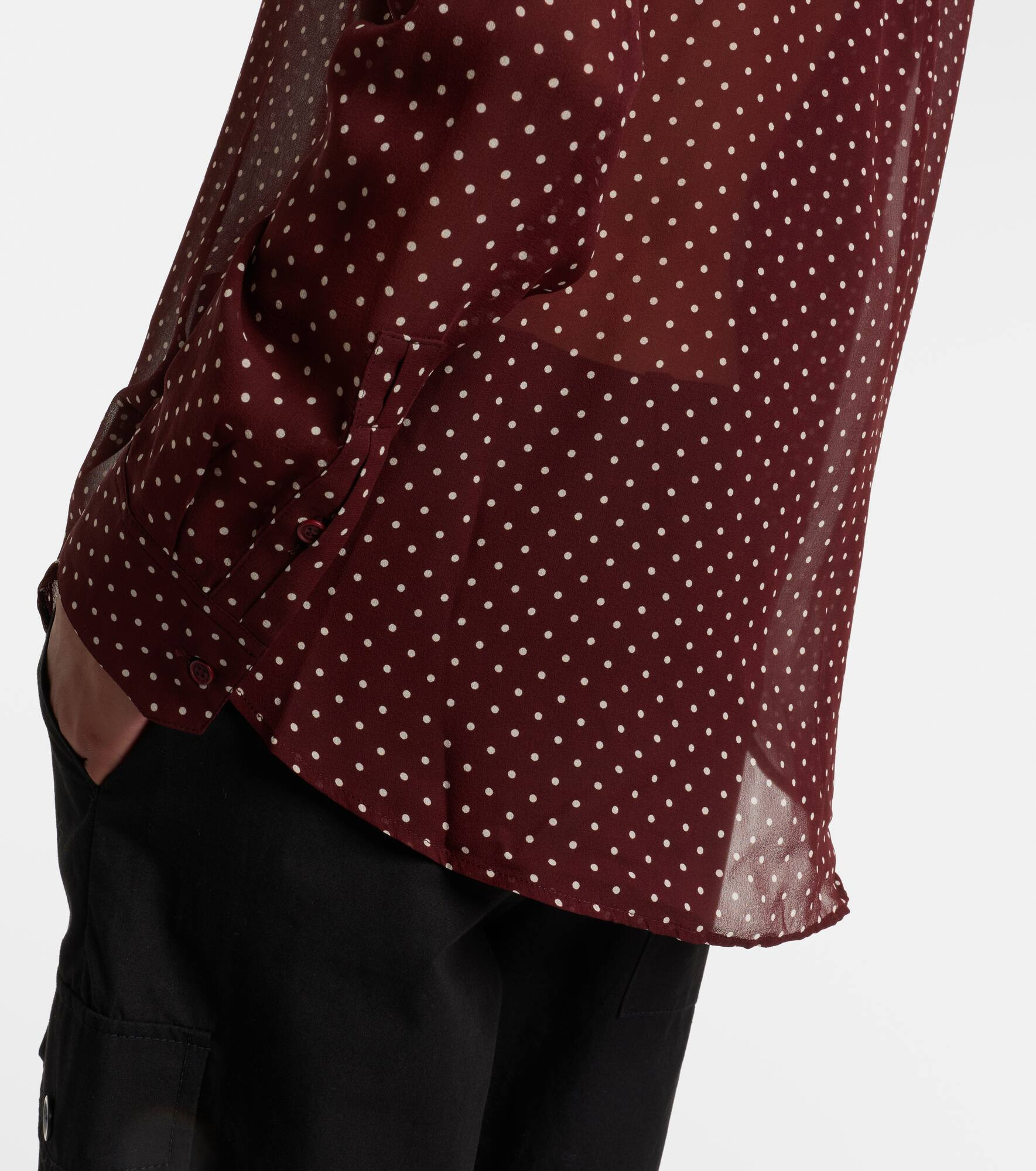 Gaia polka-dot silk shirt - 5