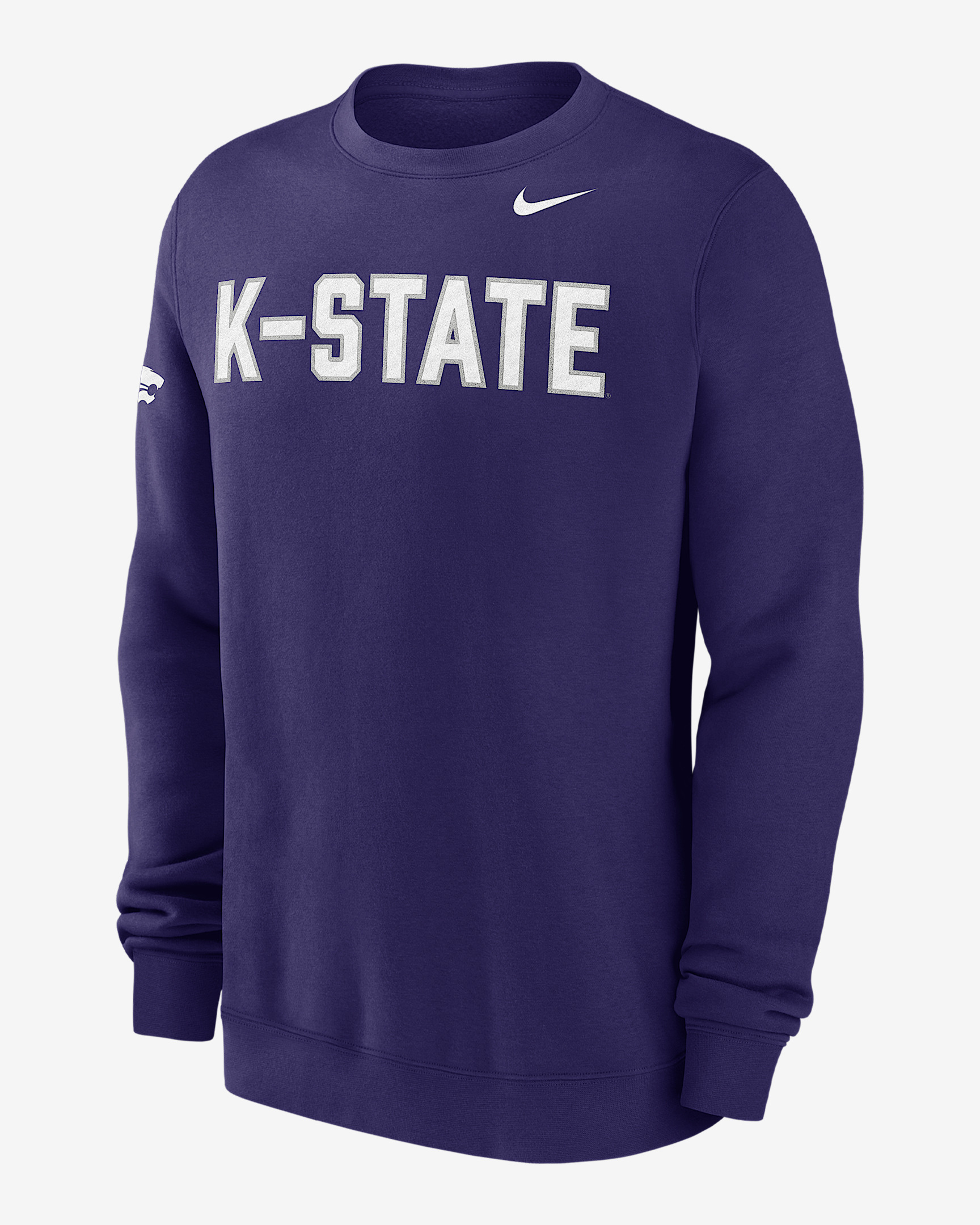Kansas State Club Fleece Men's Nike College Crew-Neck Sweatshirt - 1