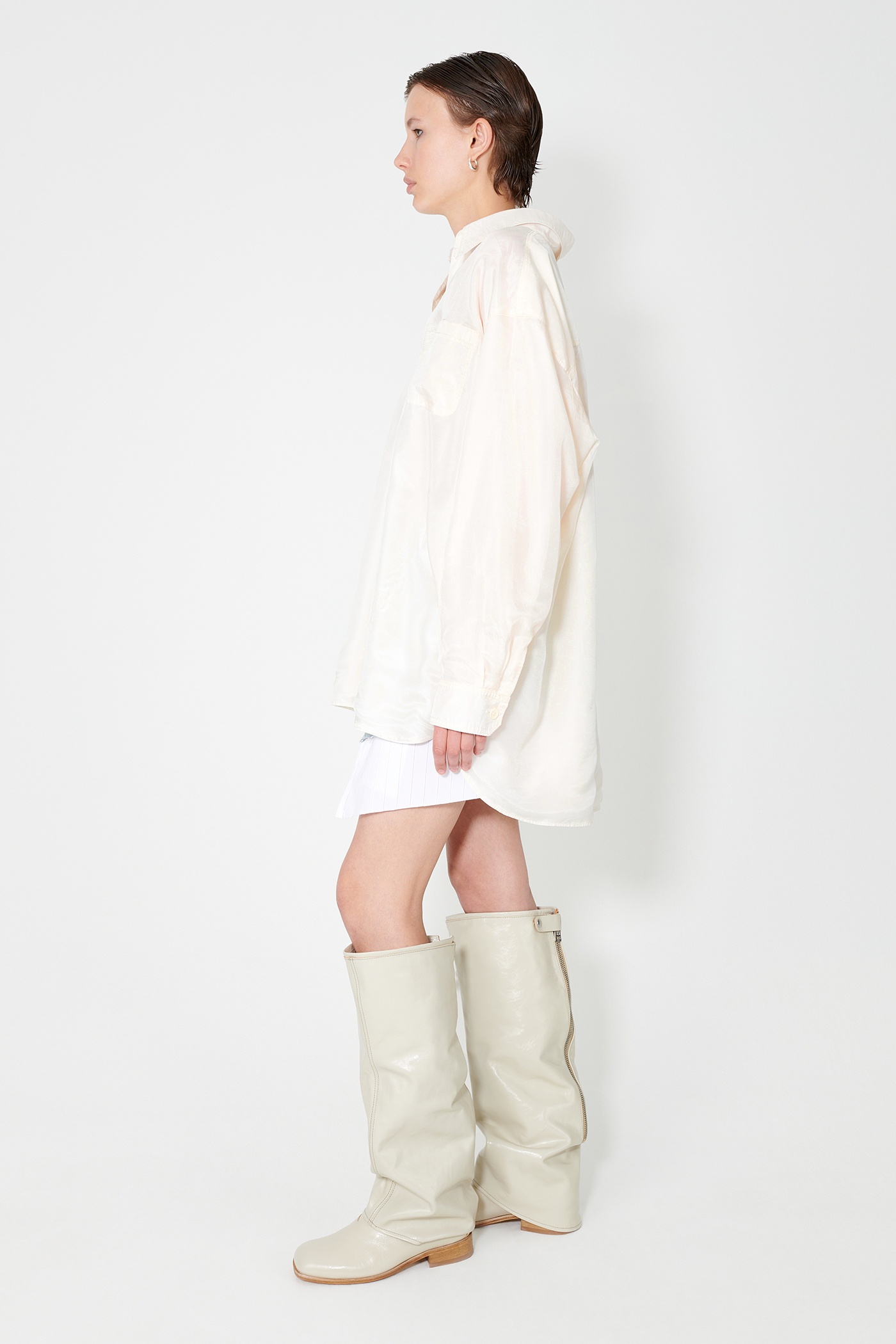 Darling Shirt Champagne Cotton Silk - 5