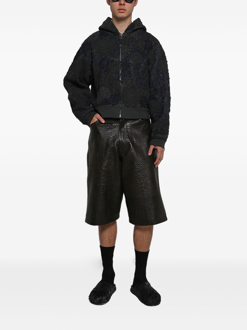 EARTHLING VIP snakeskin-effect shorts outlook