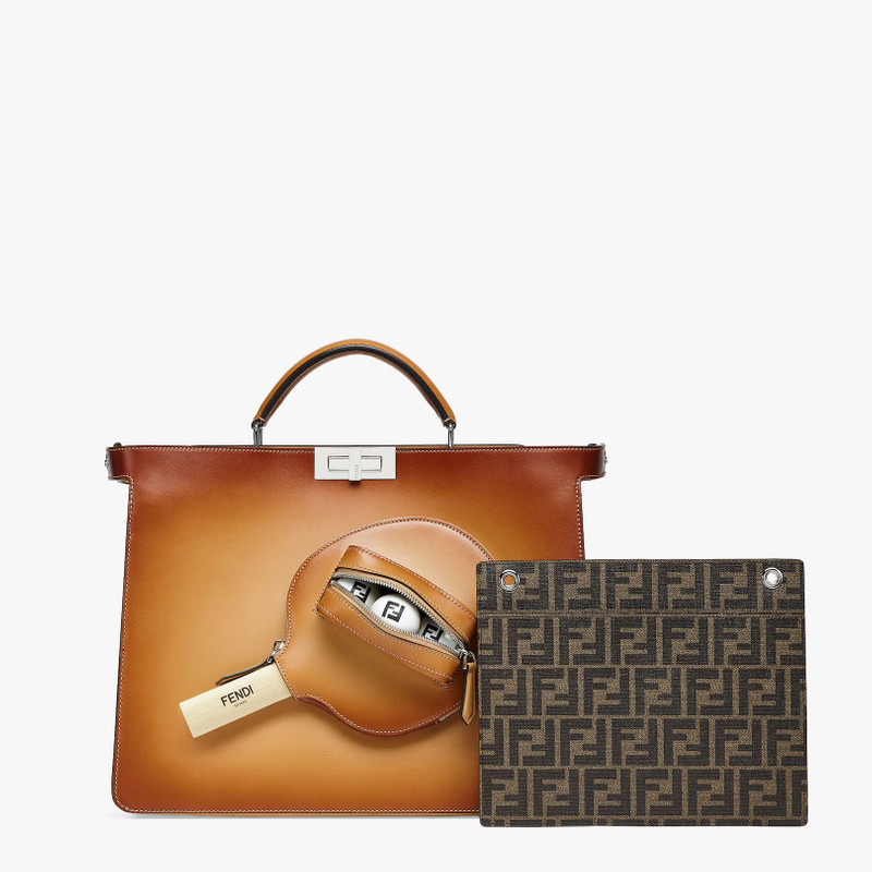 FENDI Beige leather racket carrier outlook