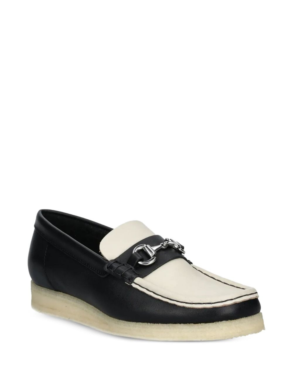 two-tone leather loafers - 2