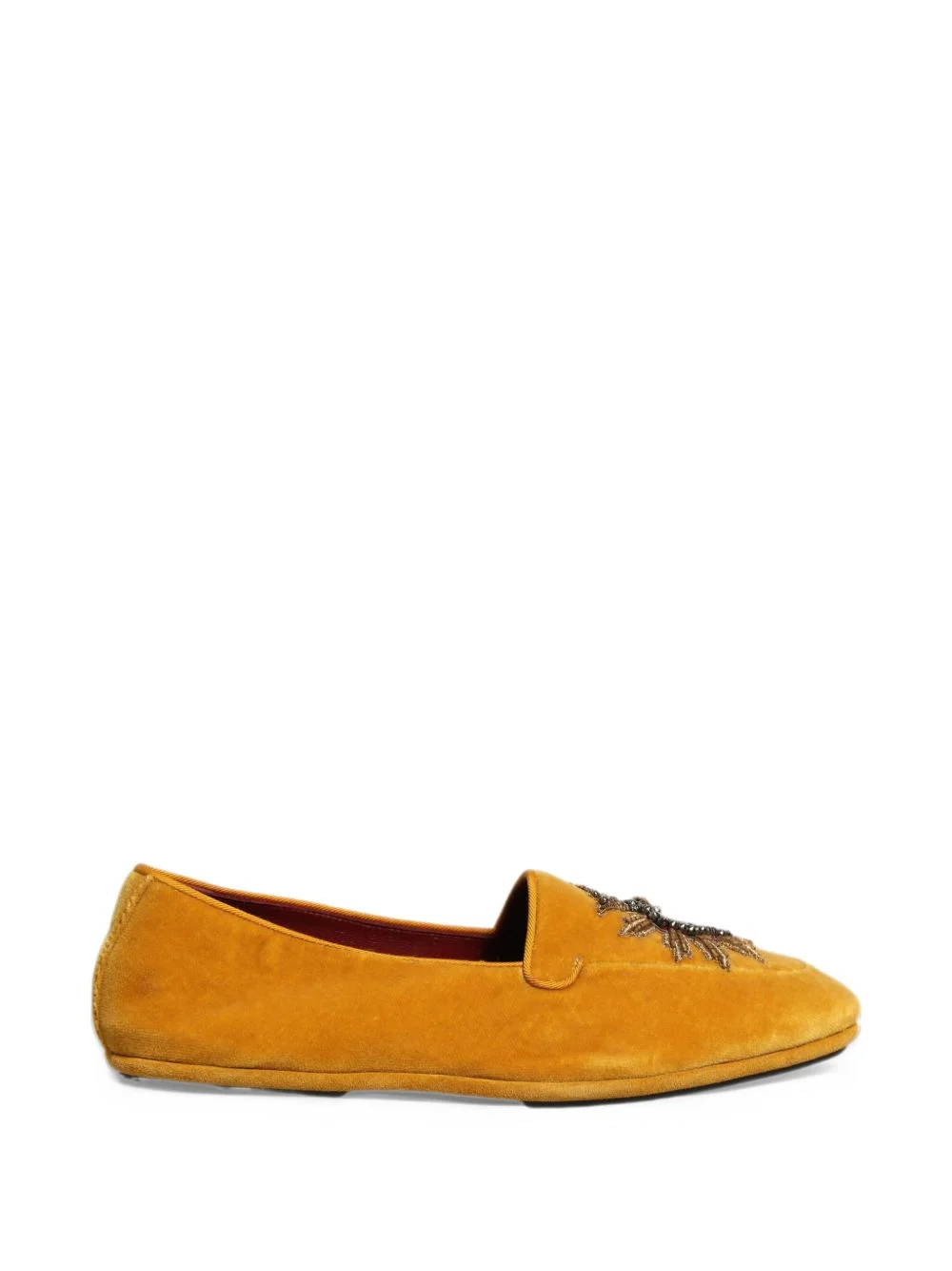 Sacred Heart velvet loafers - 1