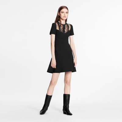 Louis Vuitton Black Wool And Silk Skater Dress outlook