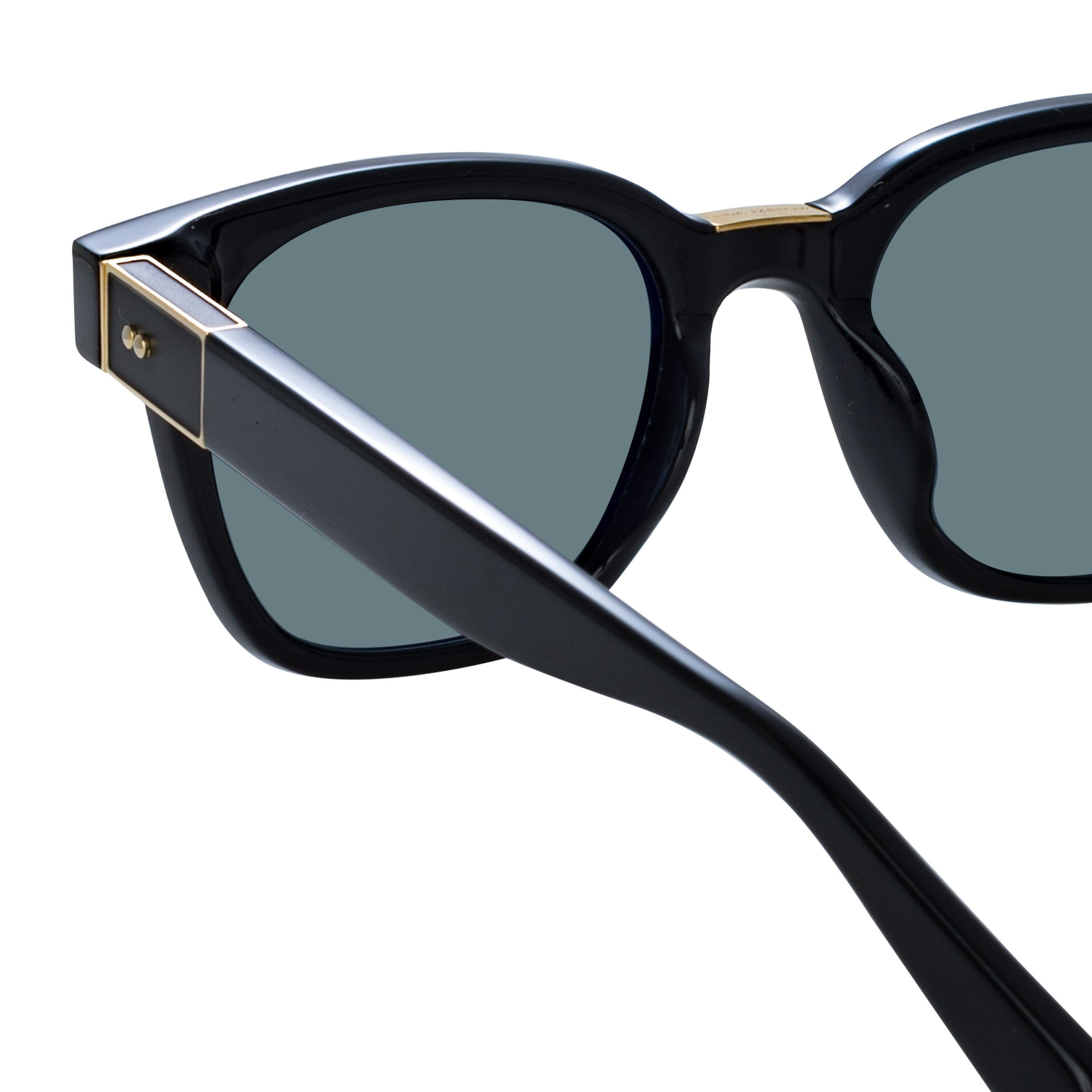 SANCHEZ D-FRAME SUNGLASSES IN BLACK - 5