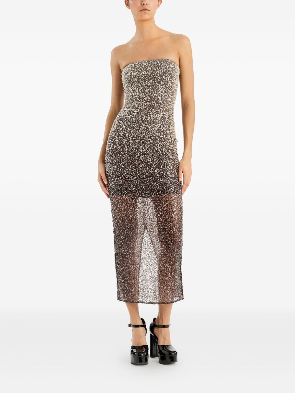 beaded midi tube dress - 2