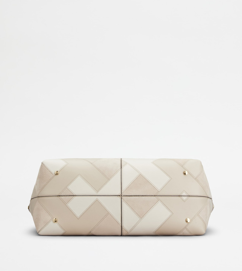 TOD'S DI BAG FOLIO IN LEATHER MEDIUM - BEIGE, OFF WHITE 4