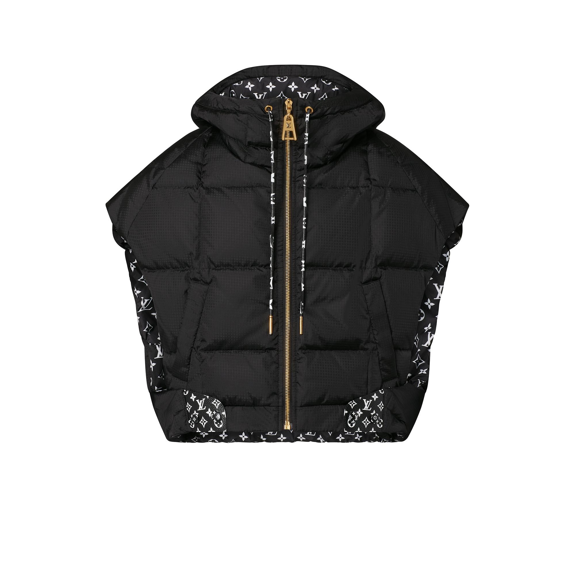 Louis Vuitton Flap Pocket Hooded Wrap Coat