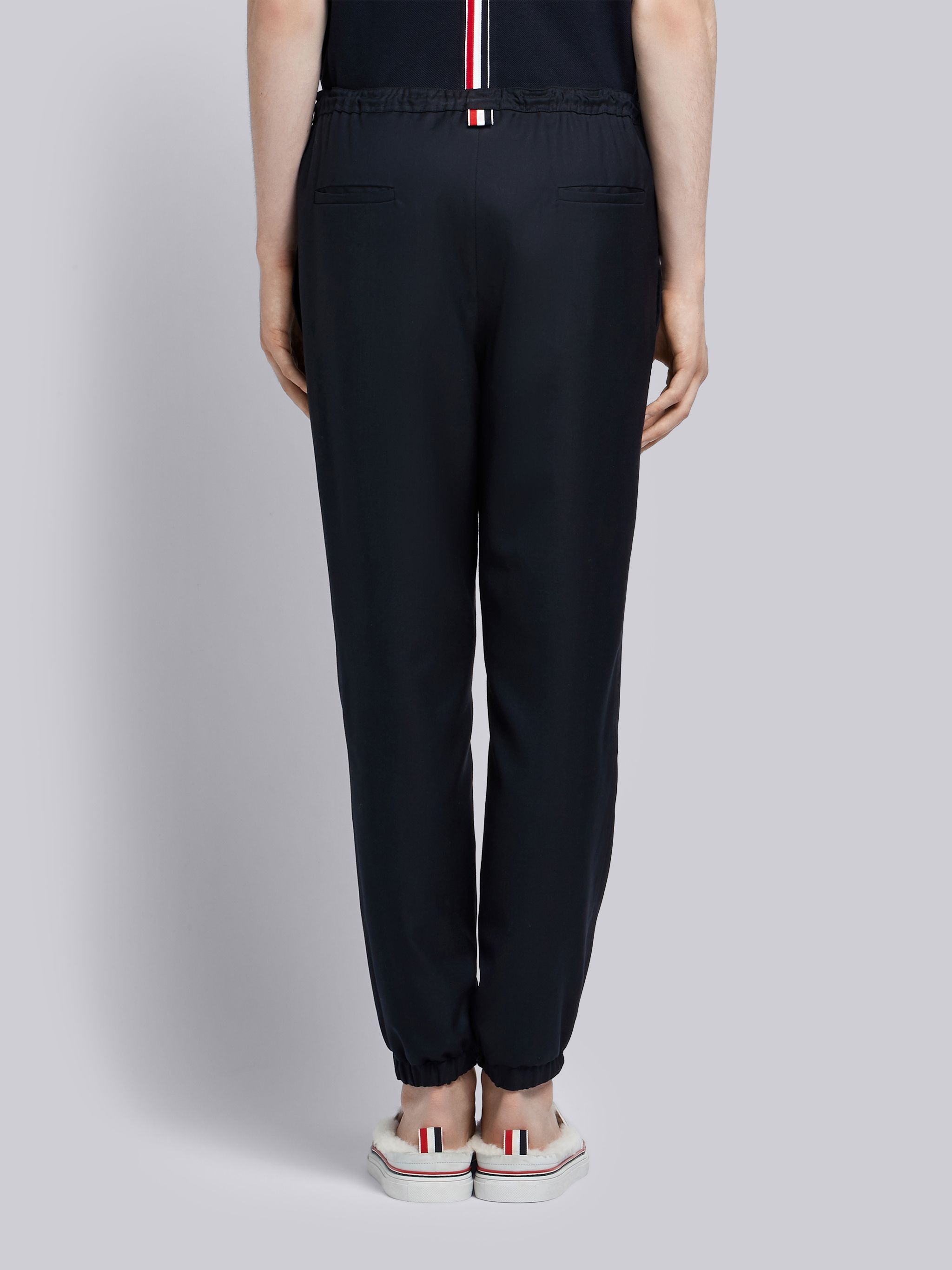 Elastic Hem Wool Track Trouser - 3