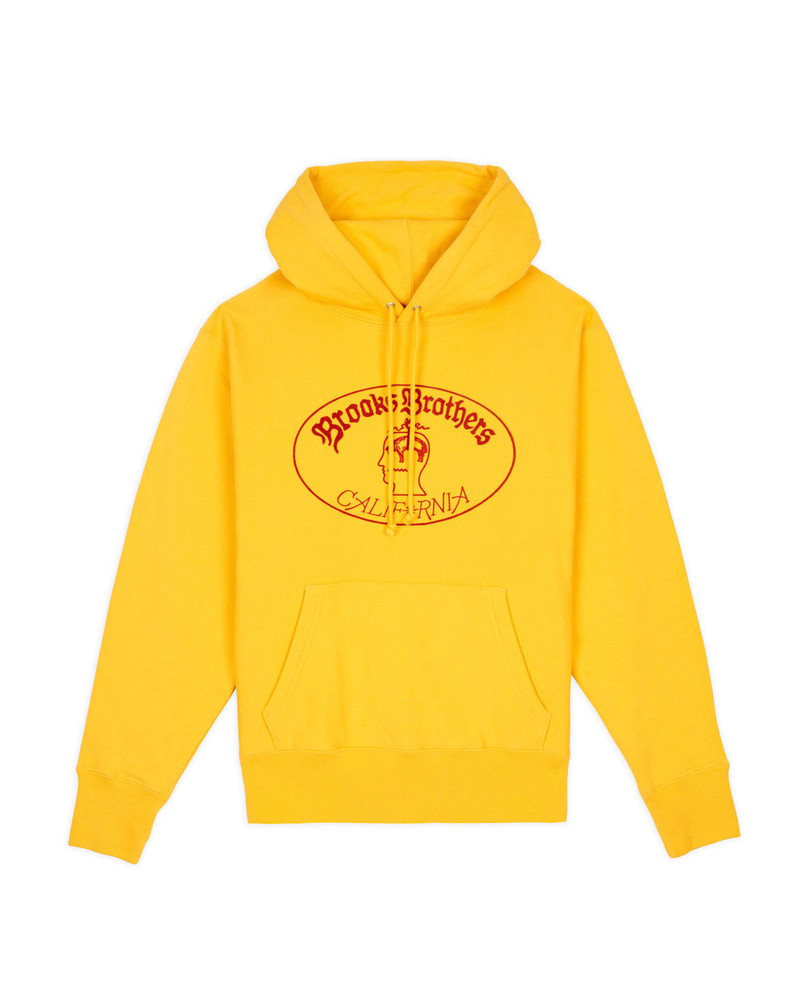 Brooks Brothers California Logo Hoodie - Yellow 1