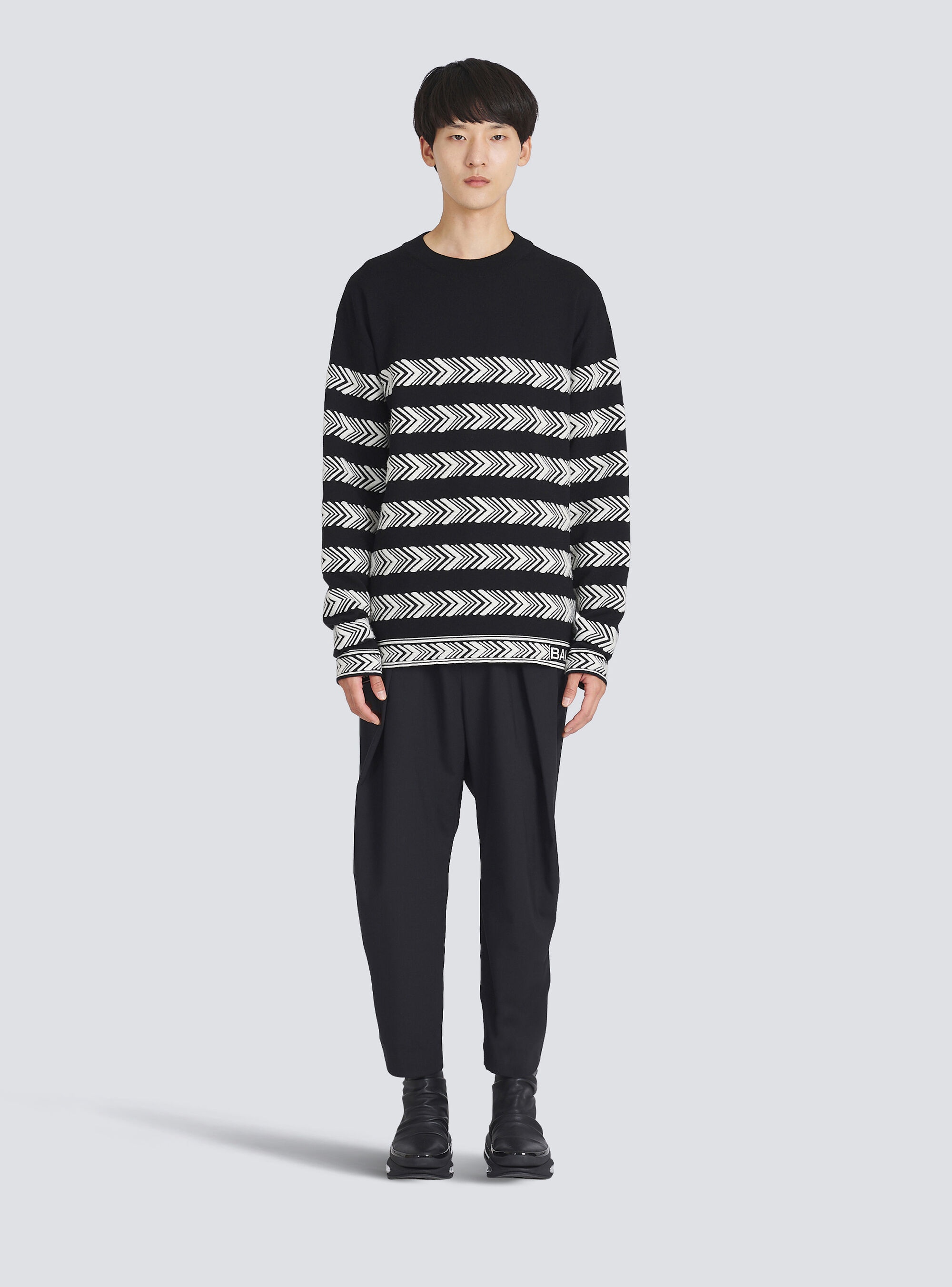 Chevron wool sweater - 3
