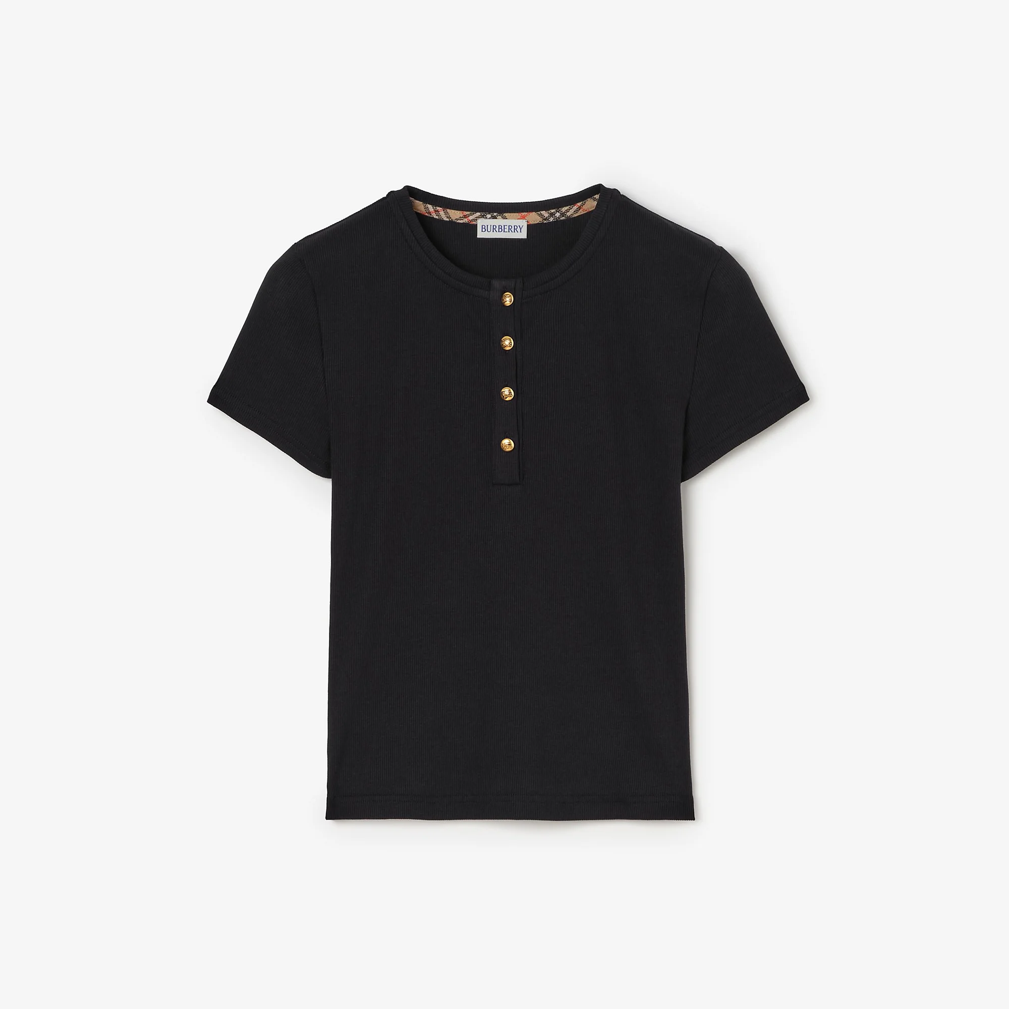 Cropped Cotton T-shirt - 1