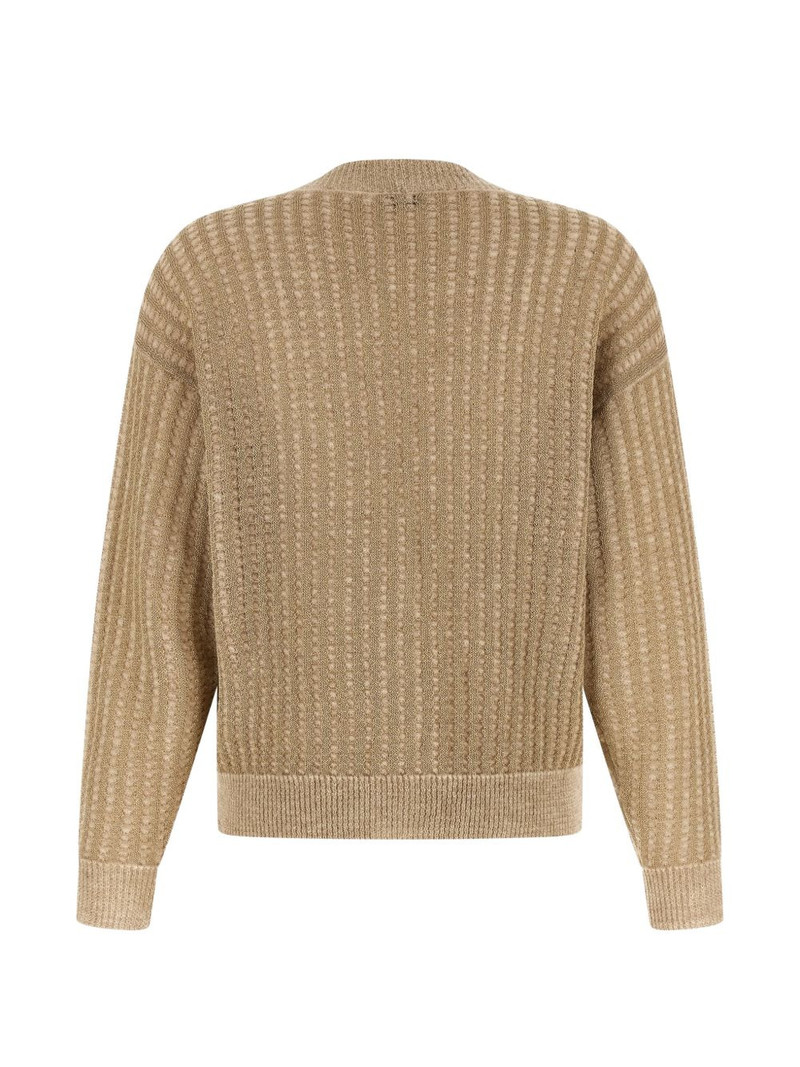PESERICO waffle lamé cardigan outlook