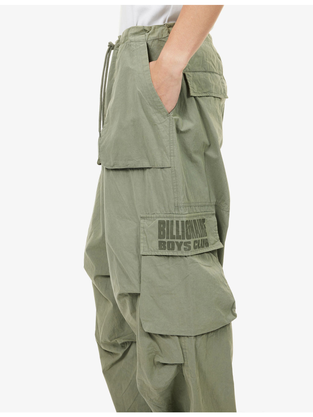Logo-Print Straight-Leg Cotton Cargo Trousers - 5
