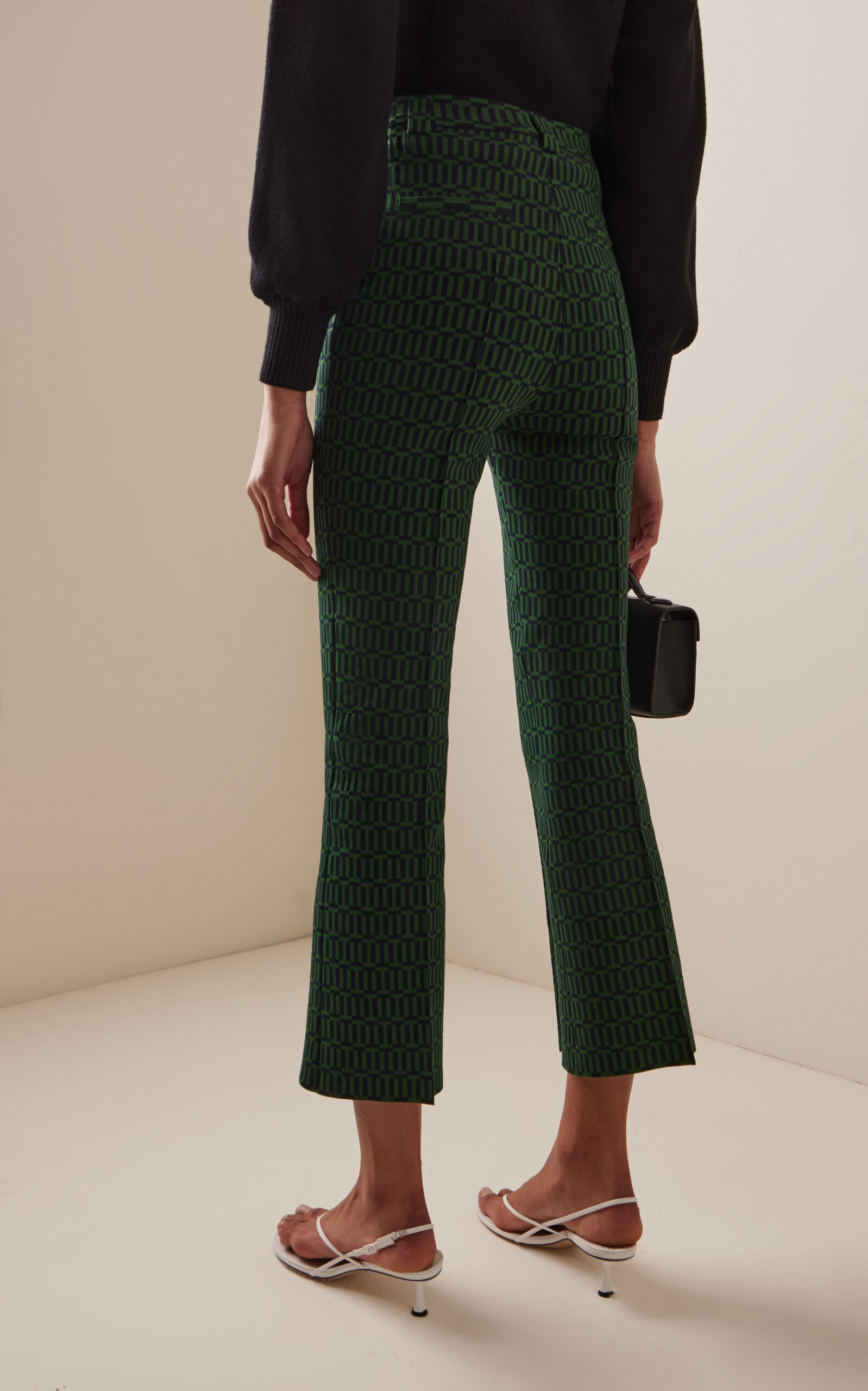 Charlie Geo-Jacquard Flared Pants green - 4