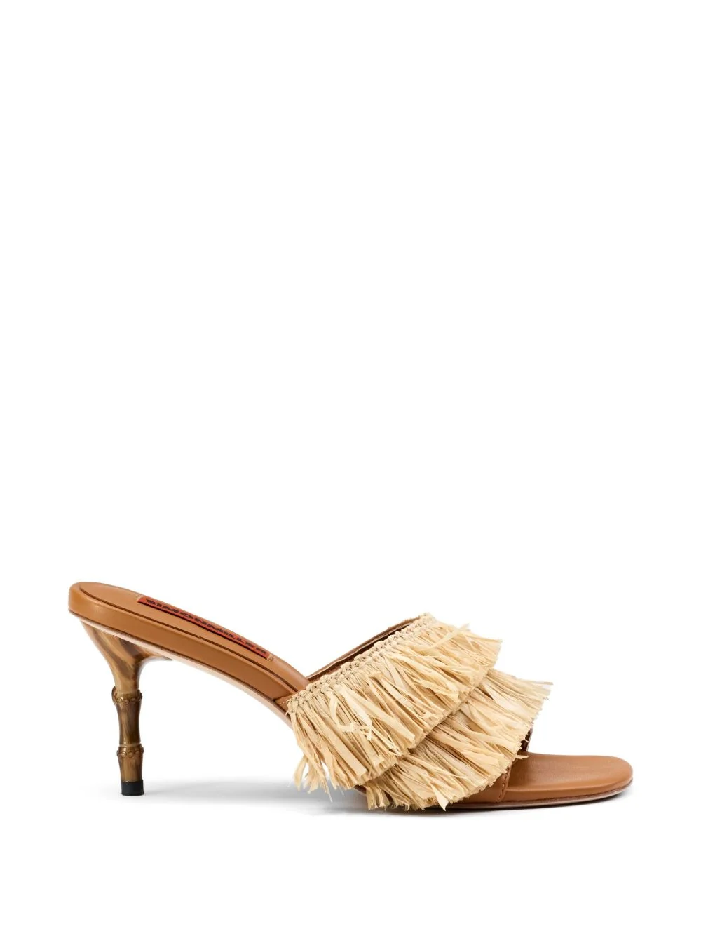 Fringe Playa bamboo-heel sandals - 1