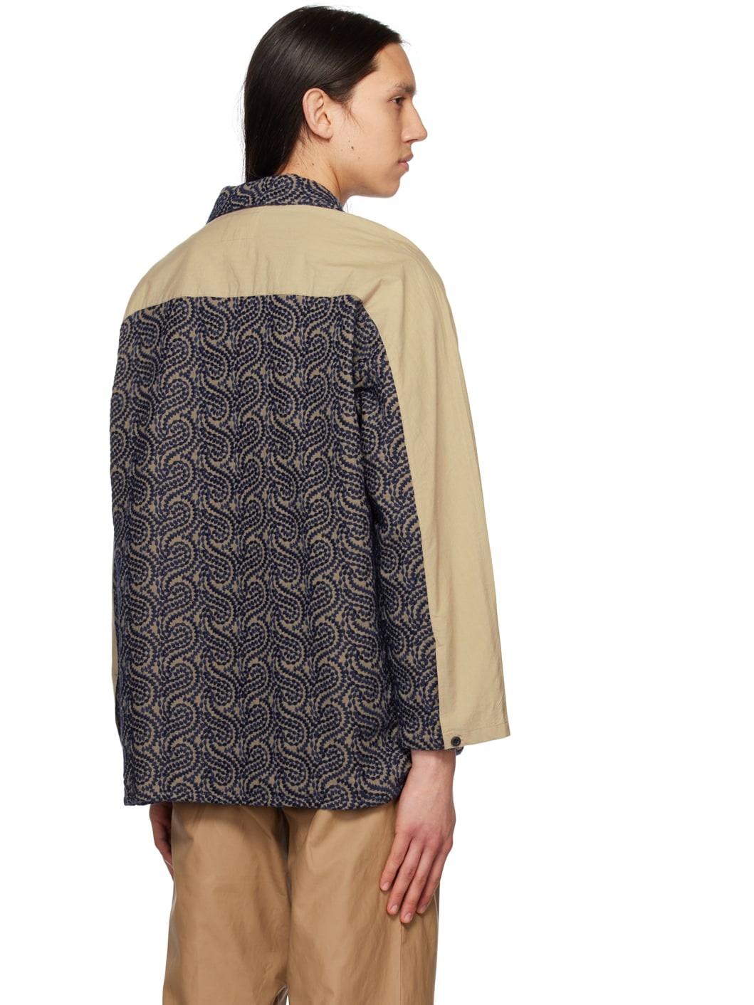 Beige Embroidered Shirt - 3