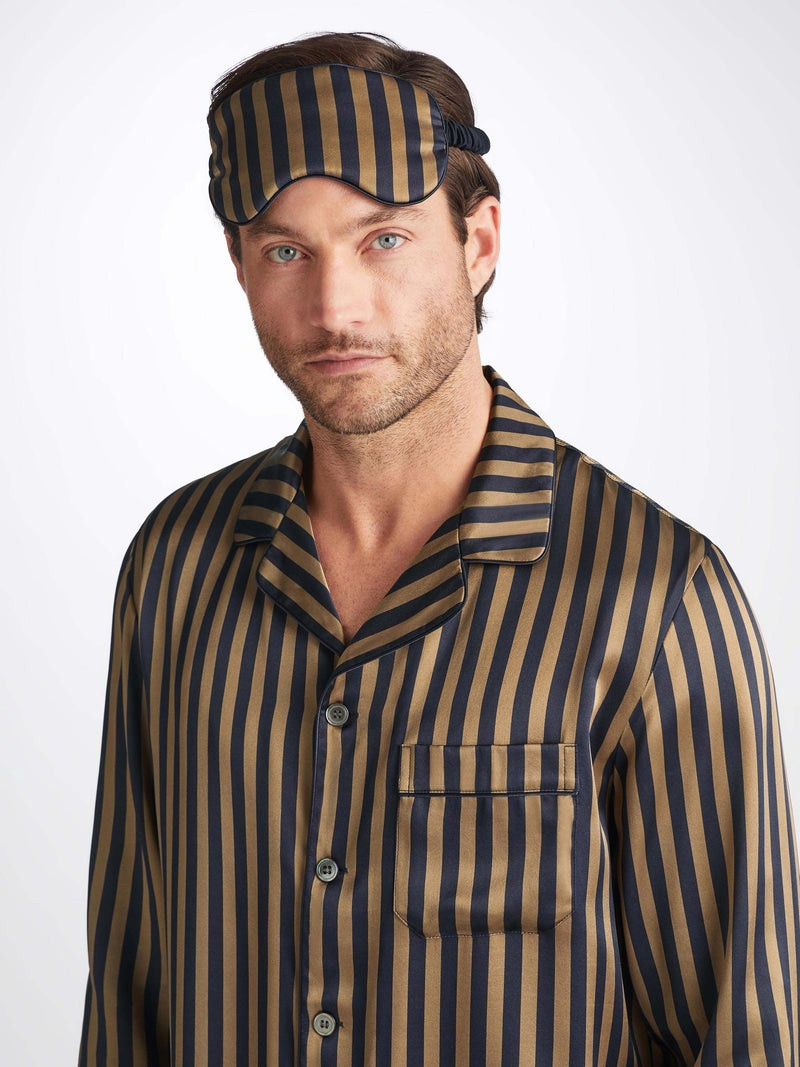 Eye Mask Brindisi 107 Silk Satin Navy 4