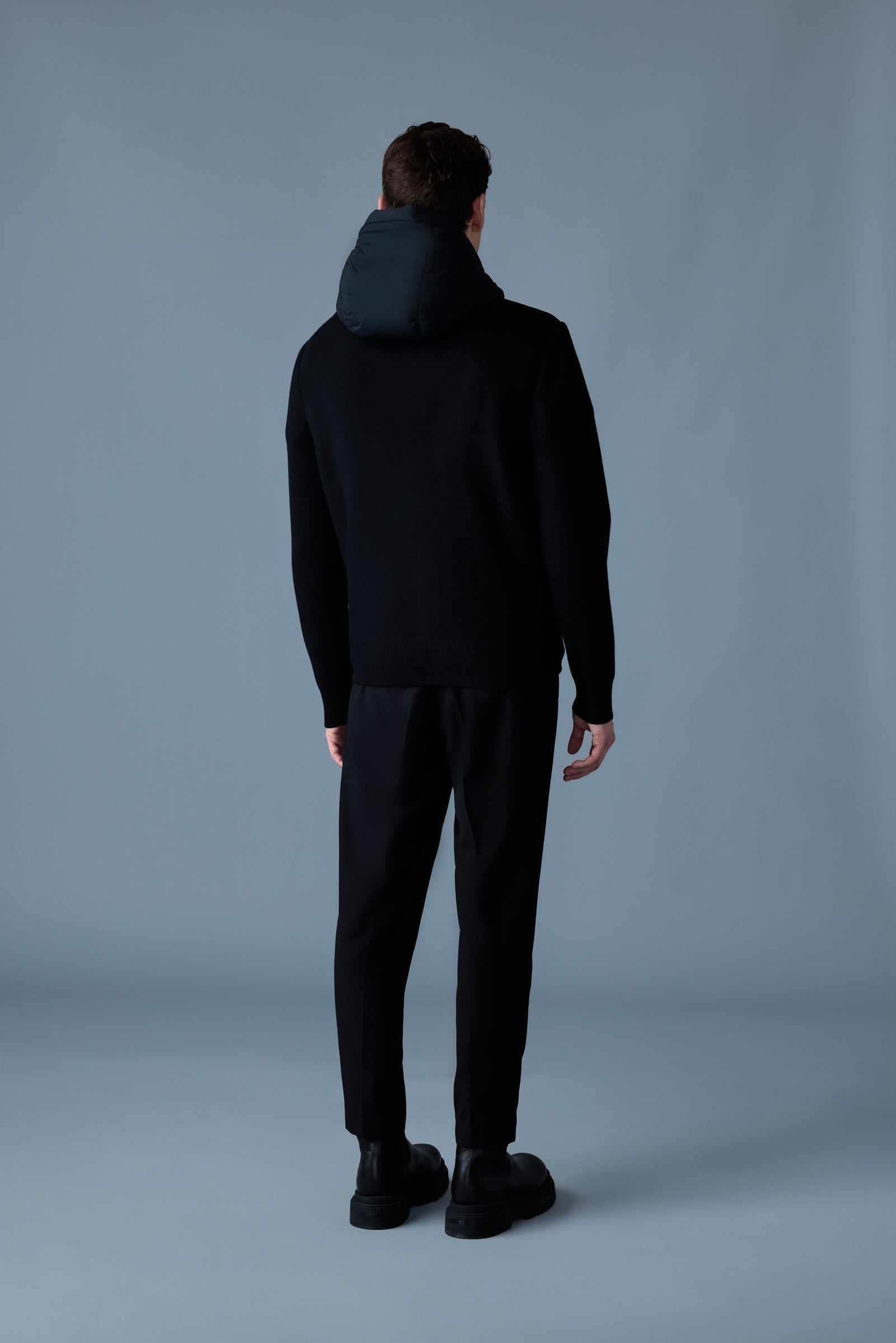 ANDREW Mixed-media light down jacket - 4