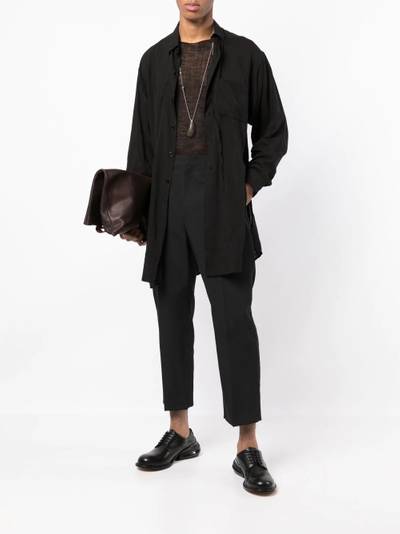 Yohji Yamamoto dart-detailed long-sleeved shirt outlook