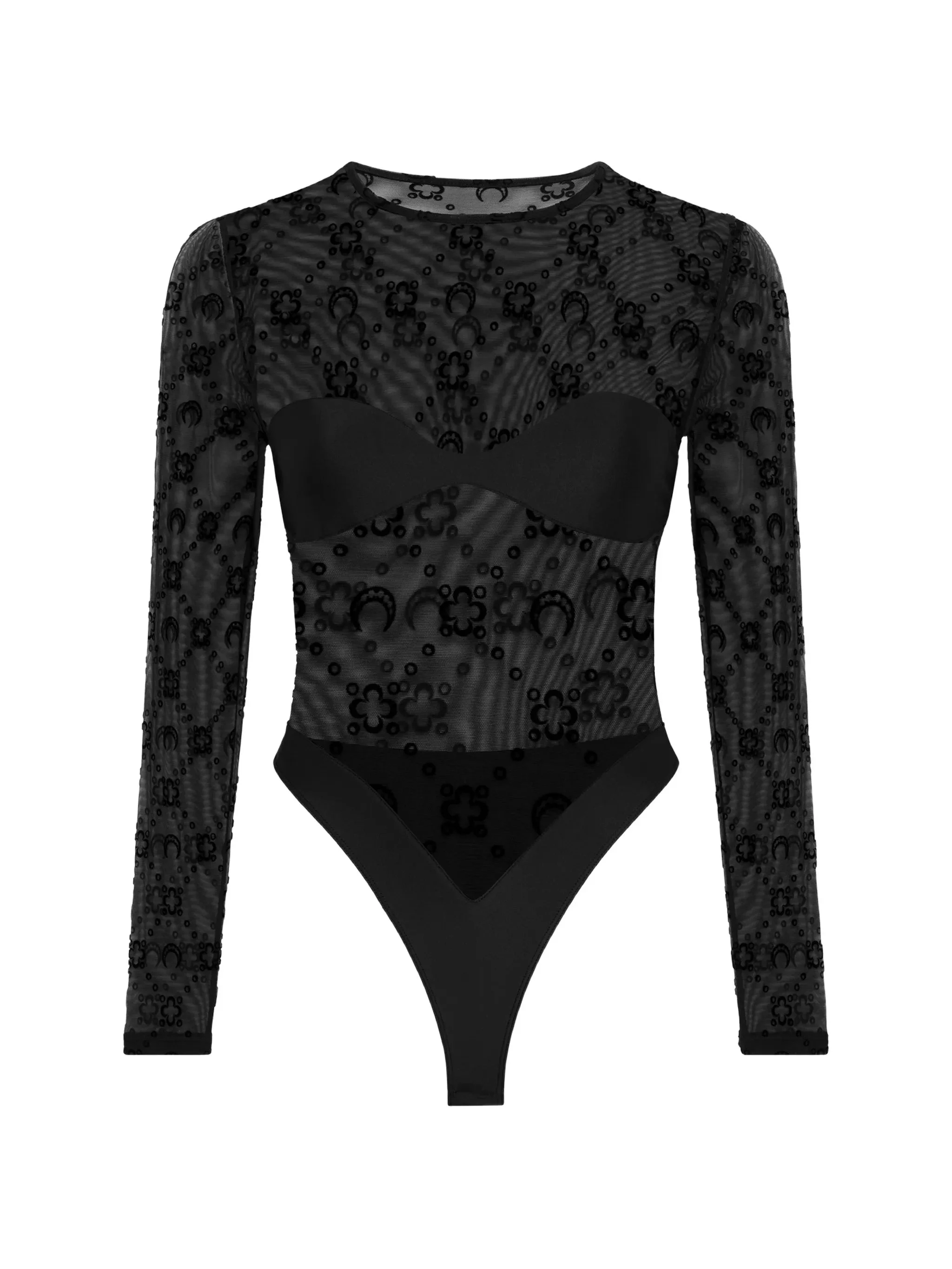 Marine Serre Moonogram Long-sleeve Bodysuit - 1