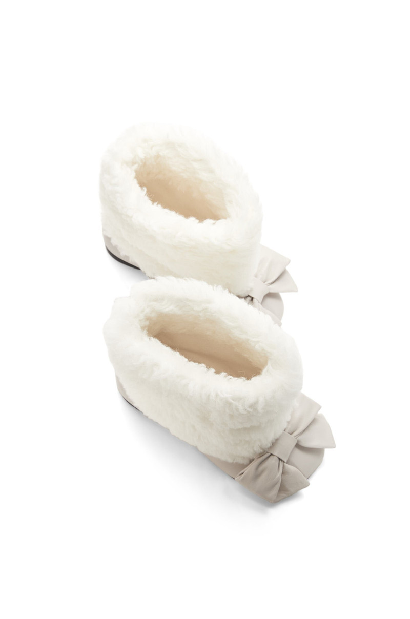Toy flat bootie in shearling and lambskin 4